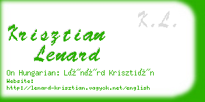 krisztian lenard business card